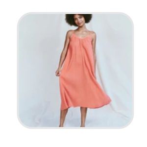 THE GREAT. Guava gauze slip dress size 0, 100% cotton. EUC